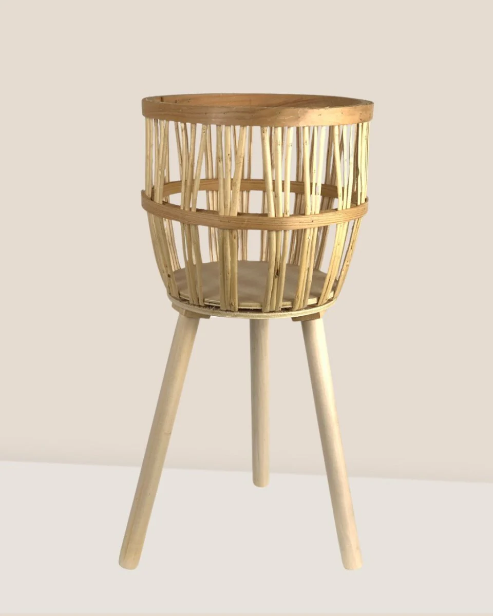 Bamboo Basket with Stand - Image 5