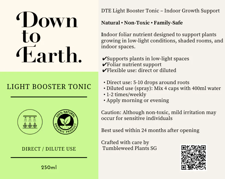 Down To Earth. Light Booster Tonic – Indoor Growth Support - Image 3