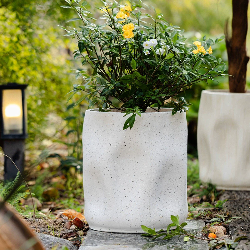 White Rustic Wave Pot - Image 5