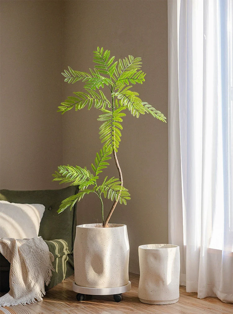 White Rustic Wave Pot - Image 7